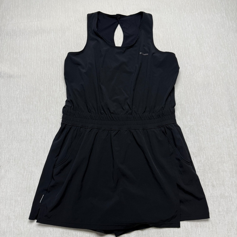 Columbia Alpine Chill Zero Romper Women XL Black Stretch Sleeveless Back Keyhole